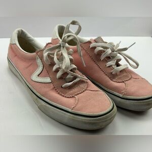 Vans Sport Denim Pink True White Cute Retro Women's Size 10 Mens Size 8.5